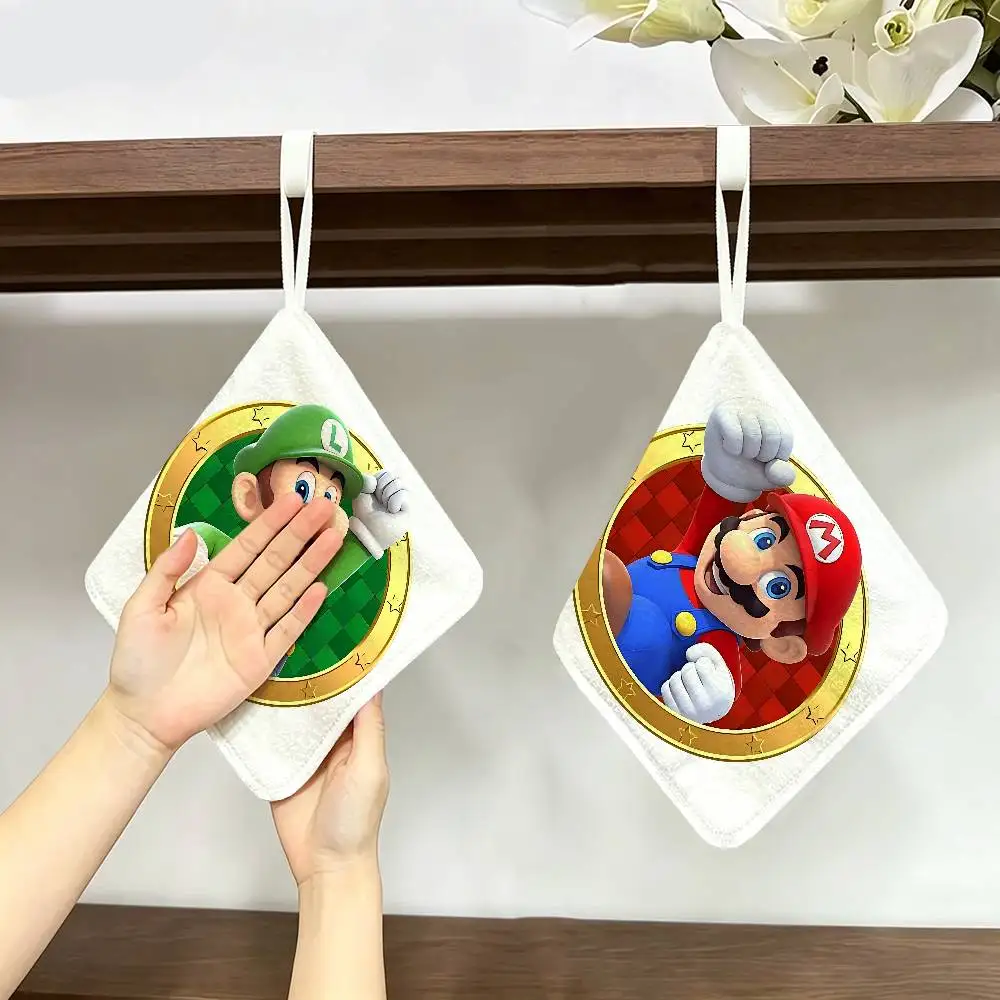 Vintage Game S-Supers M-Marios Hanging Kitchen Towel, Polyester Cotton Material, Multipurpose Hand Wiping Towel for Family