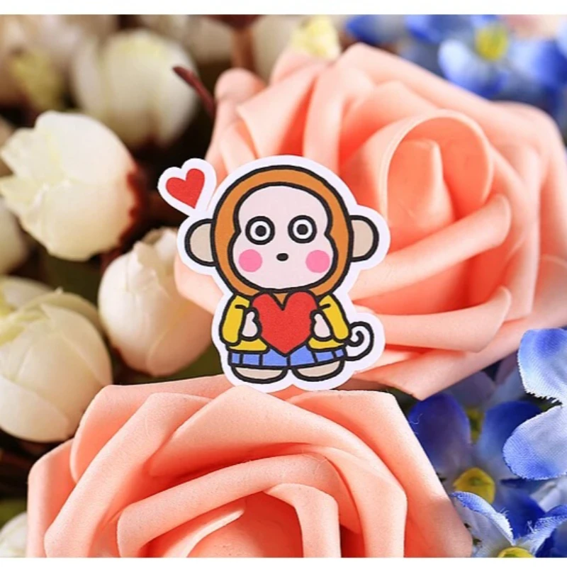 32pcs Creative Cute Self-made Amnesty Monkey Stickers Scrapbooking Stickers /decorative Sticker /DIY Craft Photo Albums