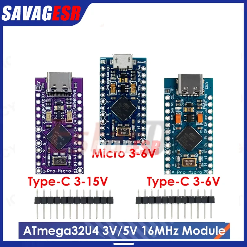 MICRO/TYPE-C USB ATMEGA32U4 Module 5V 16MHz Board For ATMEGA32U4-AU/MU Controller Pro-Micro Replace Pro Mini
