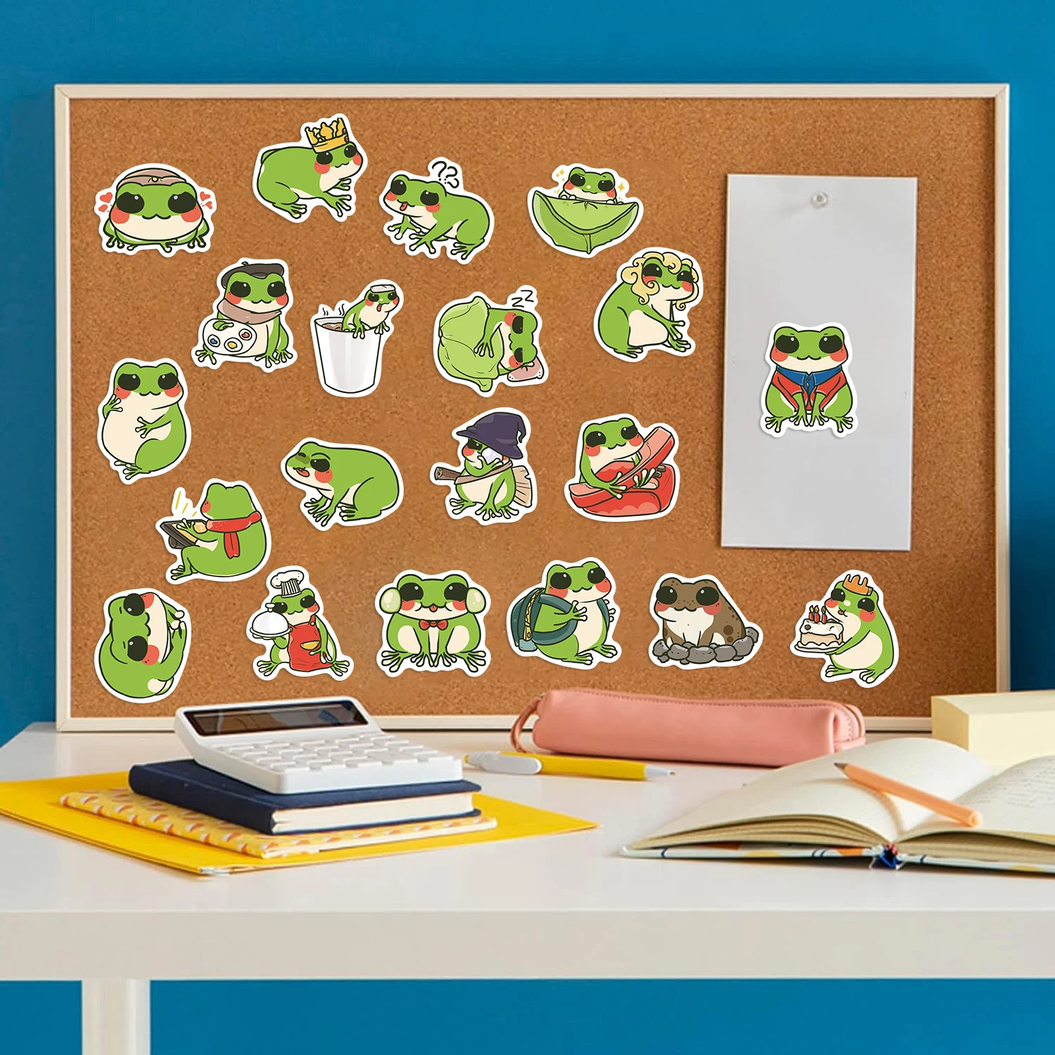 50Pcs Strange Funny Frog Stickers for Motorcycle Stationery Skateboard Scrapbooking Aesthetic Cartoon Animal Sticker Supplies