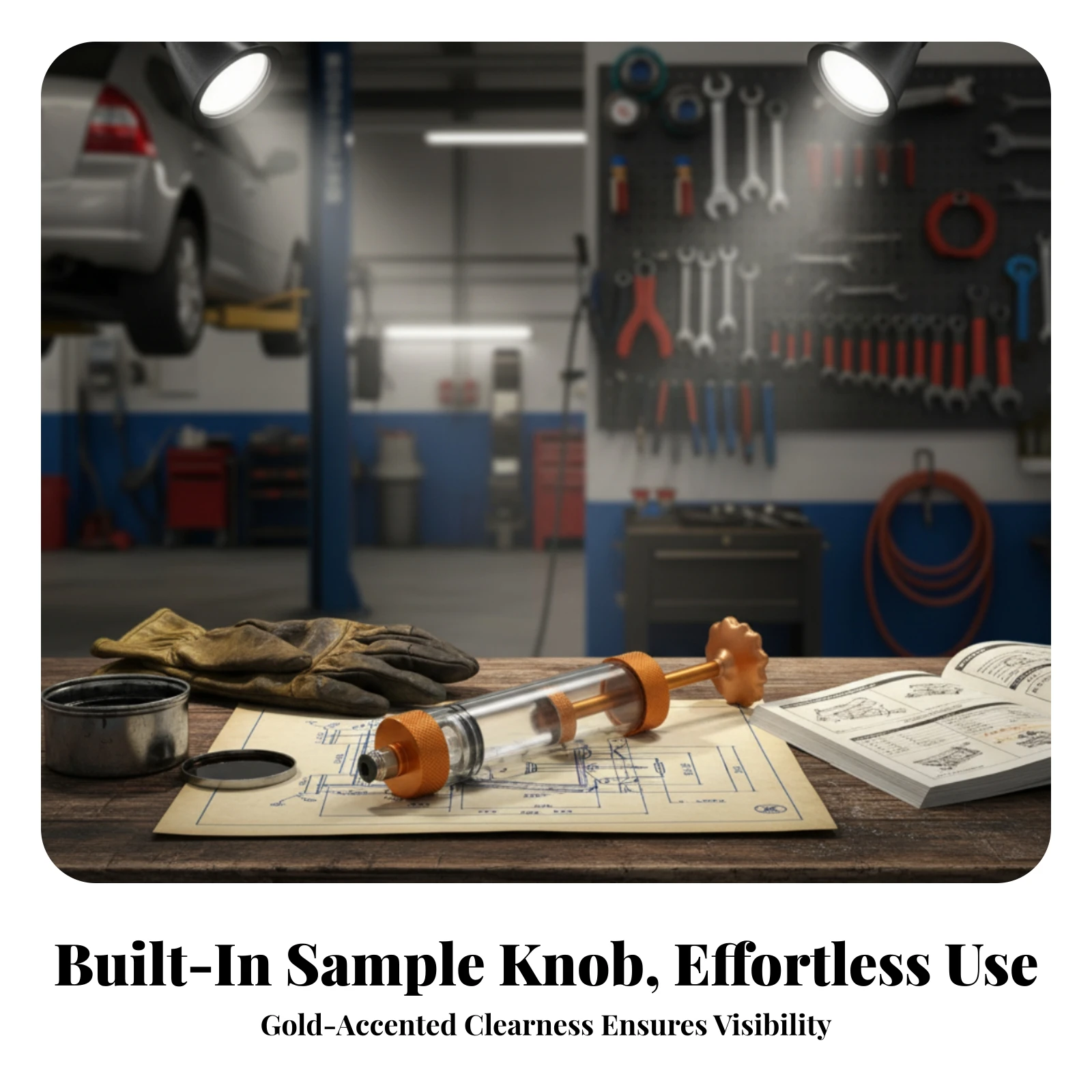 Oil Comparison Tool Knurled Oil Comparator for Mechanics, Routine Maintenance, Workshop