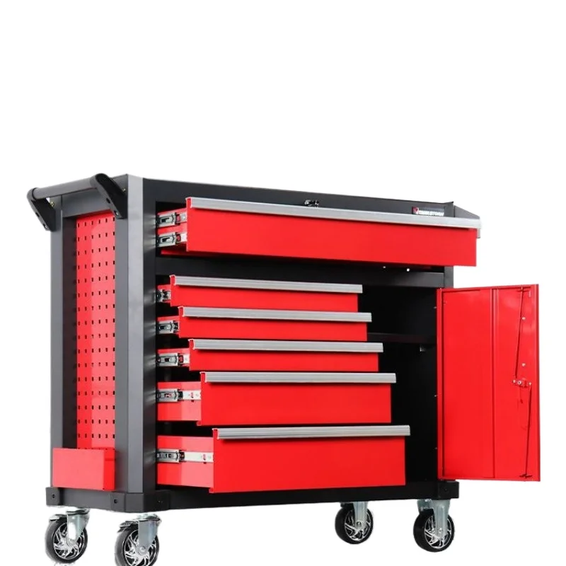 

Drawer type heavy tool cart multi-function hardware repair auto repair workshop type with side pumping trolley