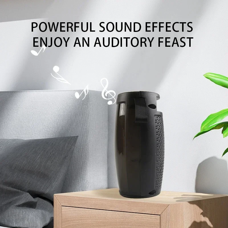 HOMEFISH Bluetooth Wireless Speakers Powerful Portable Sound Box Subwoofer Car Audio Bass MP3 Player Sound System LED Lights