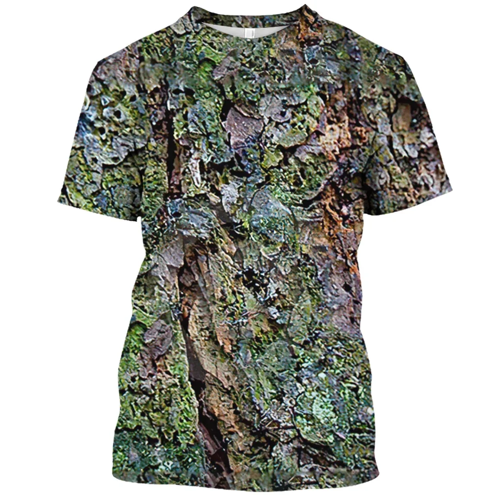 Summer Jungle Camo Pretender T-shirts Outdoor Hunting Camping Camouflage T Shirt Men\'s Short Sleeve Round Neck Oversized T-shirt