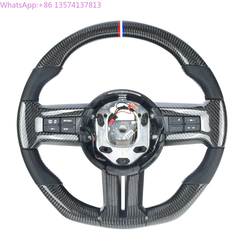 

Ever-Carbon Racing ECR Custom Design Car Steering Wheel for Ford Mustang 2014 Carbon Fiber Steering Wheel