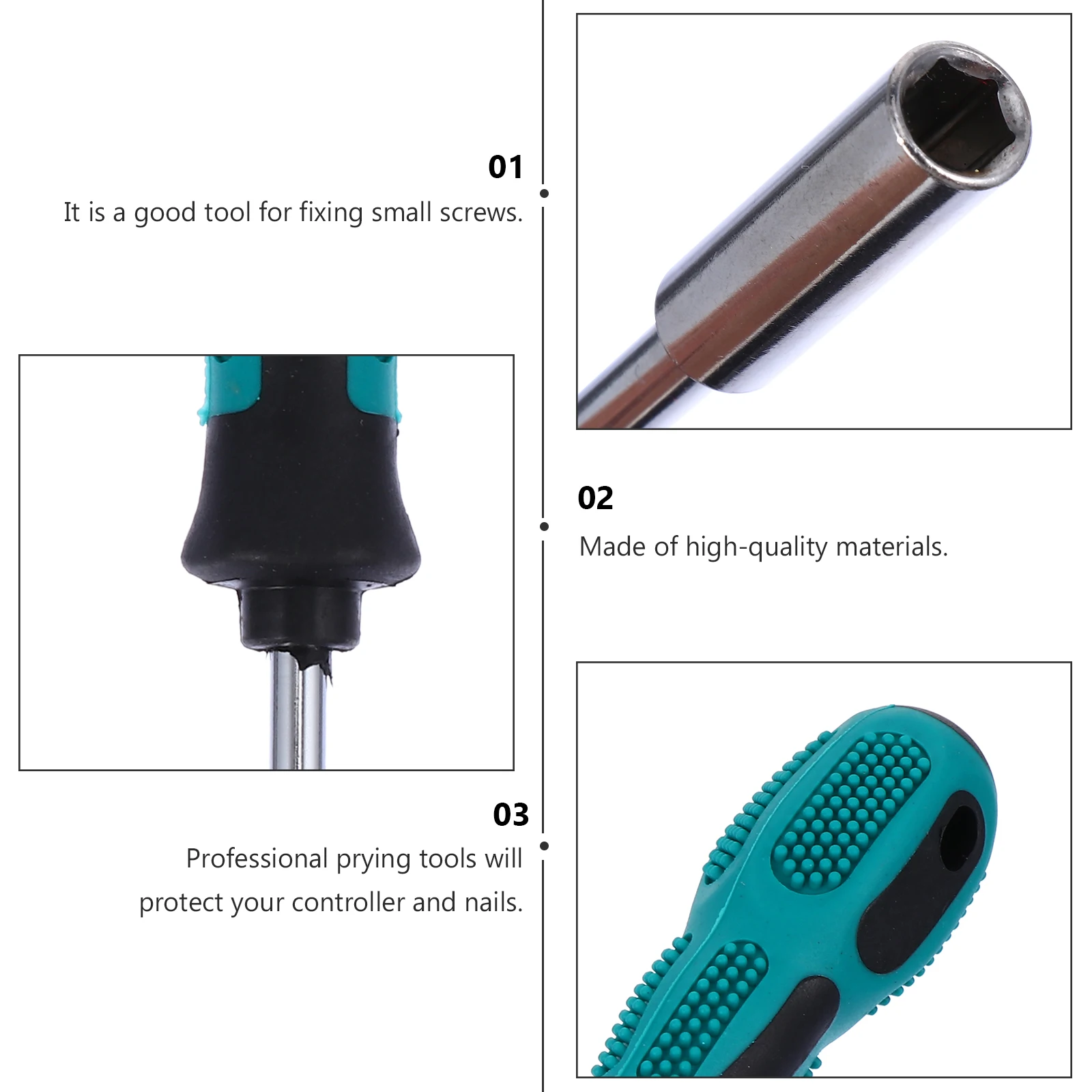 

2pcs 6.35mm Precision Screwdriver Bits Wear-Resistant Steel Controller Repair Tool Home Hand Tools Screw for Electronics