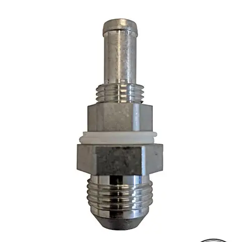 8AN Male Flare Bulkhead To 3/8 Hose Barb Fuel Tank Fitting