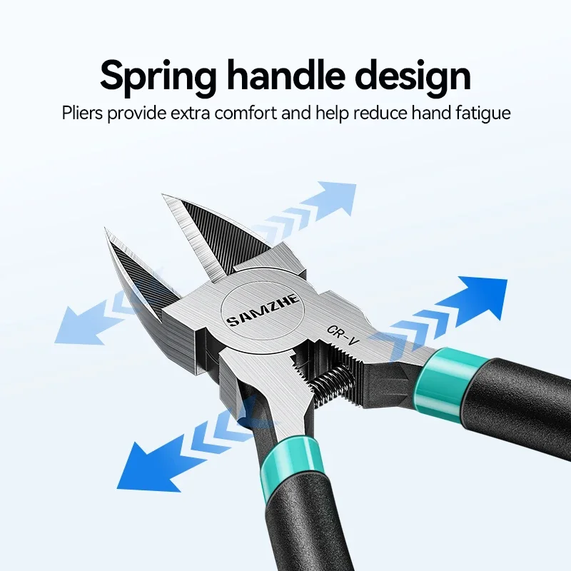 6inch Multi-Functional Stainless Steel Pliers Electrical Wire Cable Cutters with Cutting Side Snips Flush Nipper Hand Tool