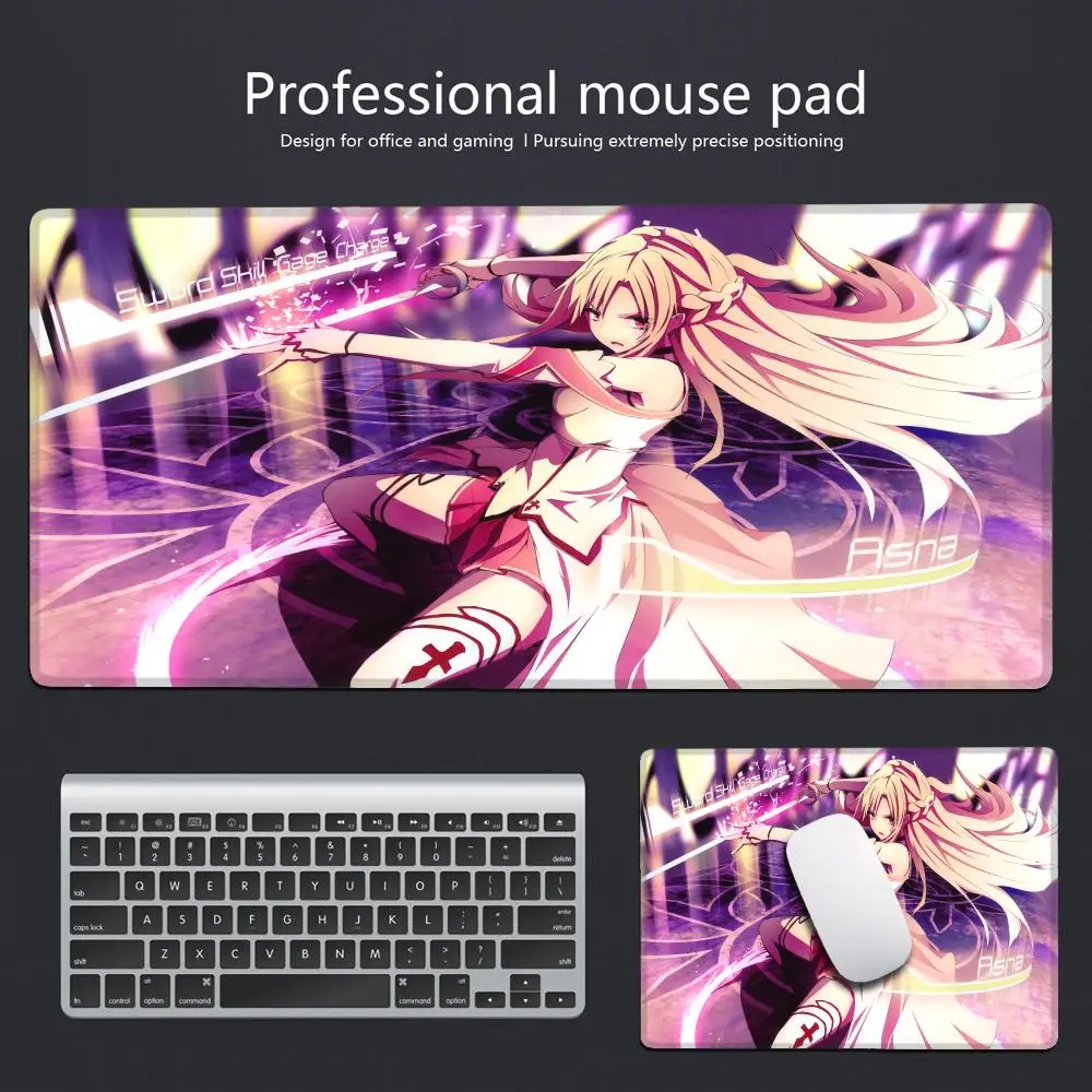 HYBXAXC Mouse Pad Sword Art Online Mouse Pad Gaming XXL Large New HD Mousepad XXL Natural Rubber Carpet Office Non-Slip Mice Pad