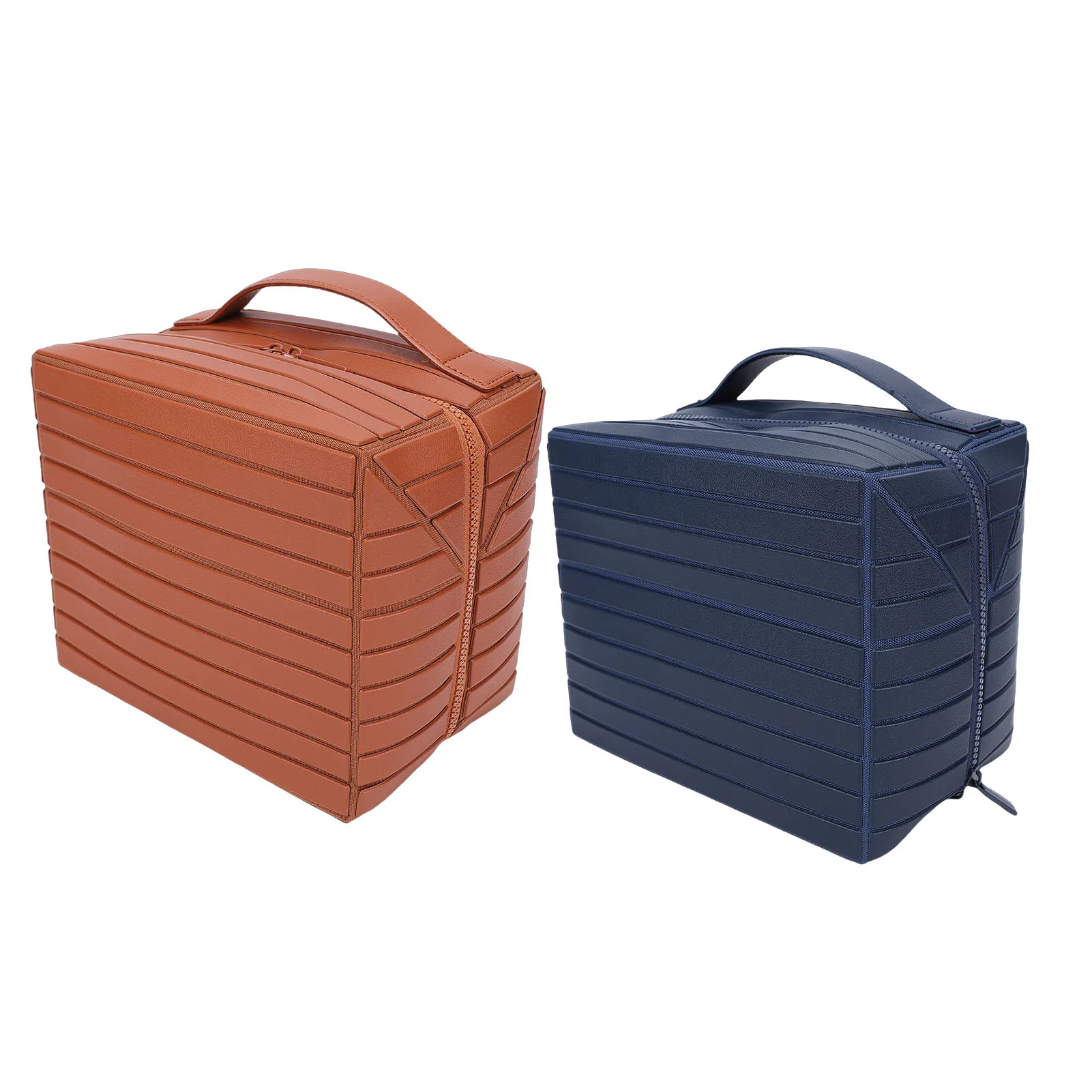 

Portable Toiletry Bag Fold Down Makeup Bag Large Capacity Water Proof Zippered Travel Cosmetic Case Toiletry Bag