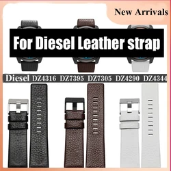 Genuine Leather Watch band For Diesel Watch Belt DZ7257 1657 4323 7314 7313 7371 1399 1206 straps 22mm 24 26 27 28 30mm Bracelet