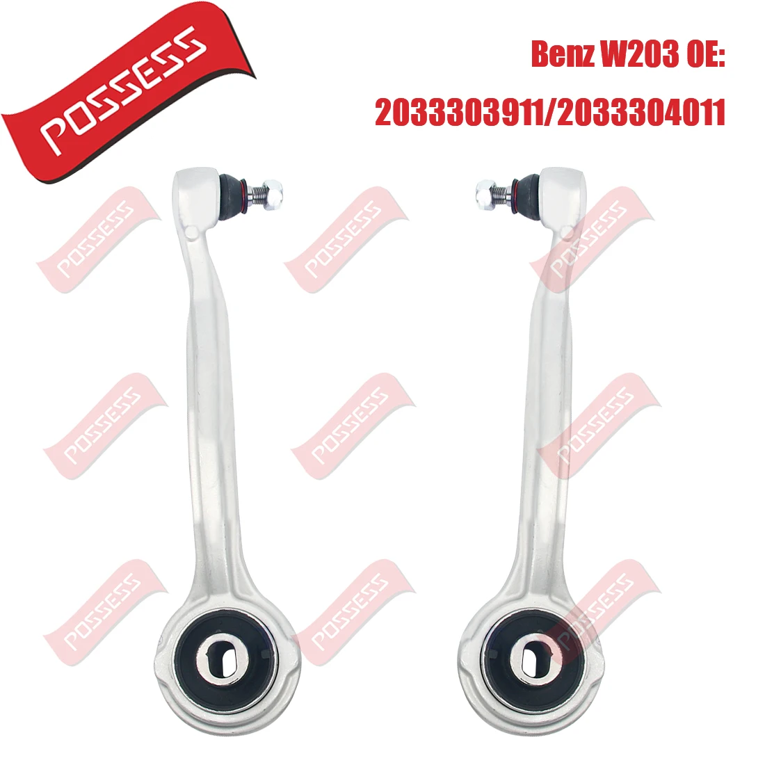 A Pair of Front Lower Suspension Curved Control Arm For Mercedes Benz C-Class W203 W204 CL203 S203 S204 CLK C209 A209 SLK R171