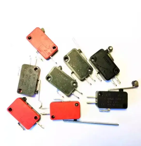 YYT 5PCS 5A250V KW7 & V-15 Series Micro Limit Switch Momentary SPDT with Lever 151-156 Series