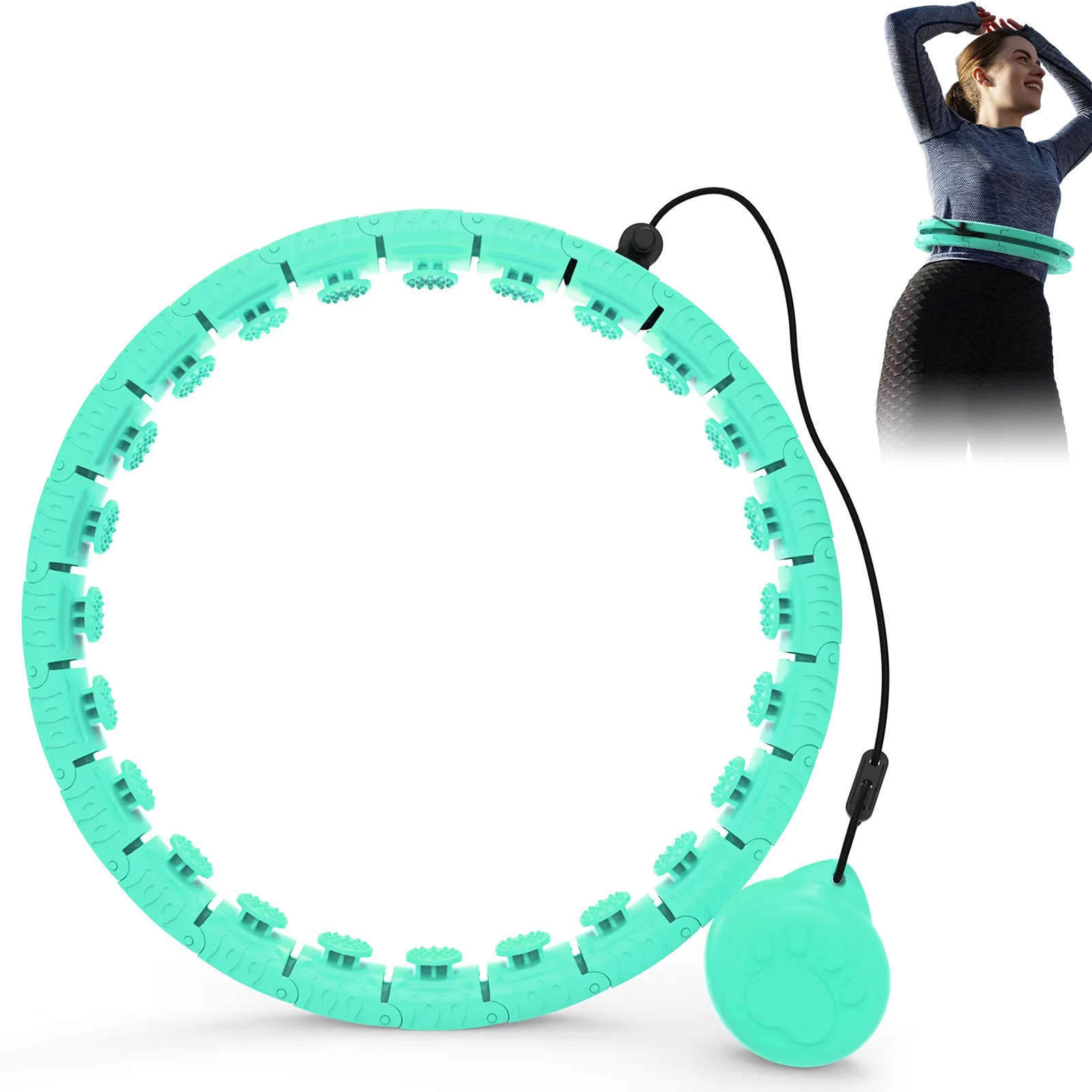 

Creative Adjustable Fitness Hoop With Adjustable Auto-Spinning Ball n Women Adults Supplies