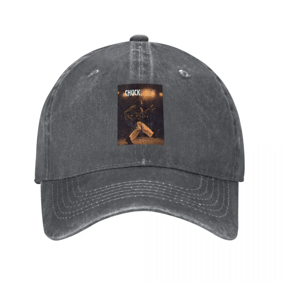 Washed Men's Baseball Cap Playing On The Guitar Trucker Snapback Caps Dad Hat Chuck Berry Golf Hats tops fugees graphic Hat