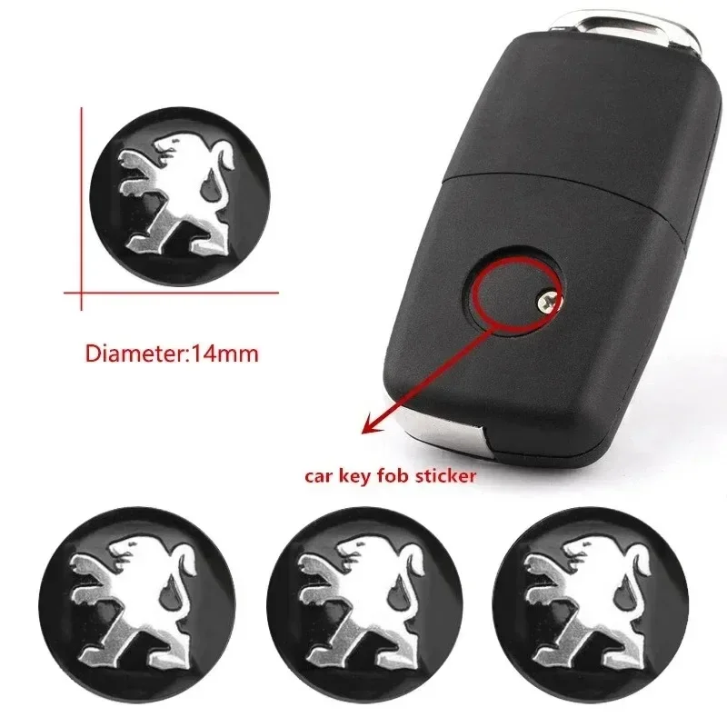 Car Stickers Peugeot Dedicated Key Shell Emblem Paster For Peugeot 108 406 407 408 206 207 208 306 307 308 508 Car Accessories