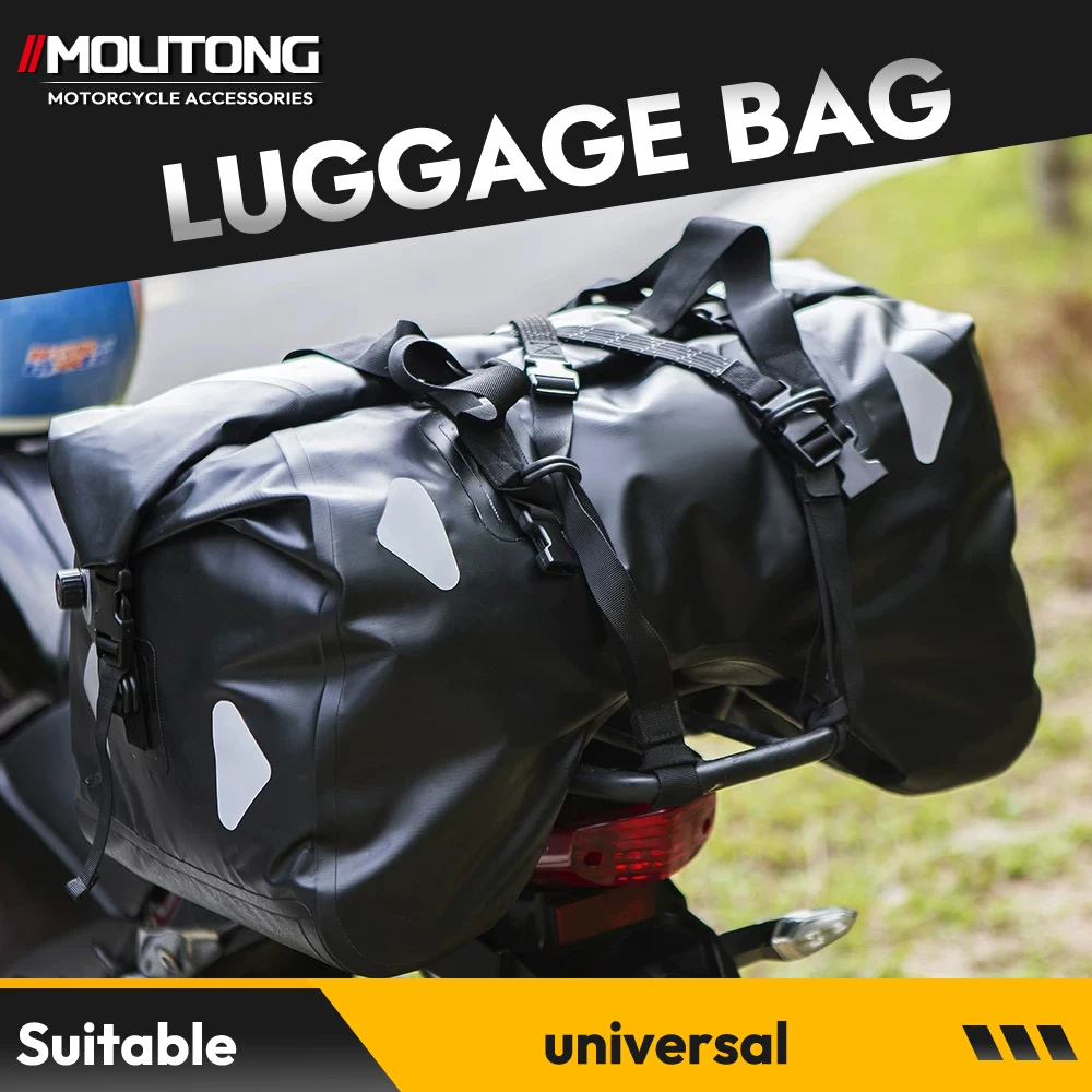 Universal Motorcycle Luggage Bag Waterproof Bag for Motorbike U-shaped TPU Material 50L 70L Large Capacity Moto Bags