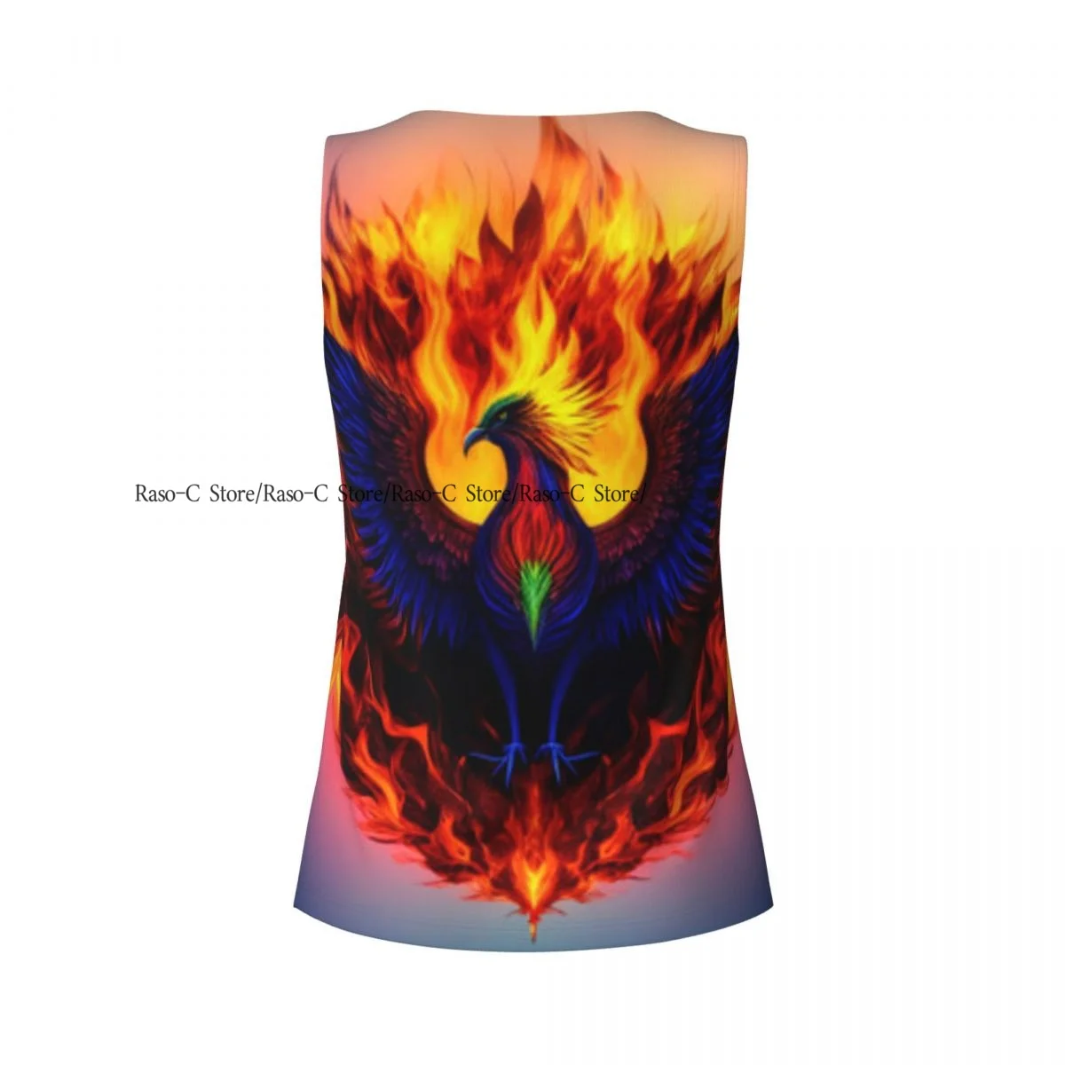 قمصان نسائية بدون أكمام للتمرين سريعة الجفاف بدون أكمام، قمصان رياضية من Phoenix Bird On Fire Gym Yoga Tops