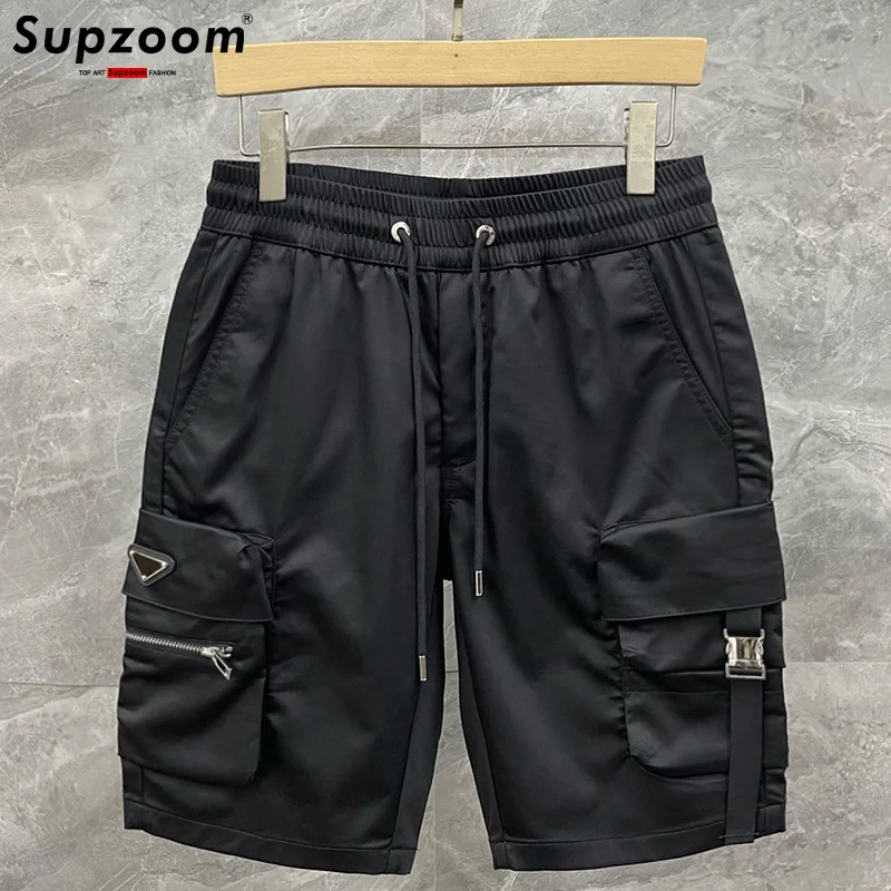 Supzoom Neue Ankunft Top Mode Sommer Lose Beiläufige Gürtel Design High Street Trendy Nähte Tasche Personalisierte Shorts Männer