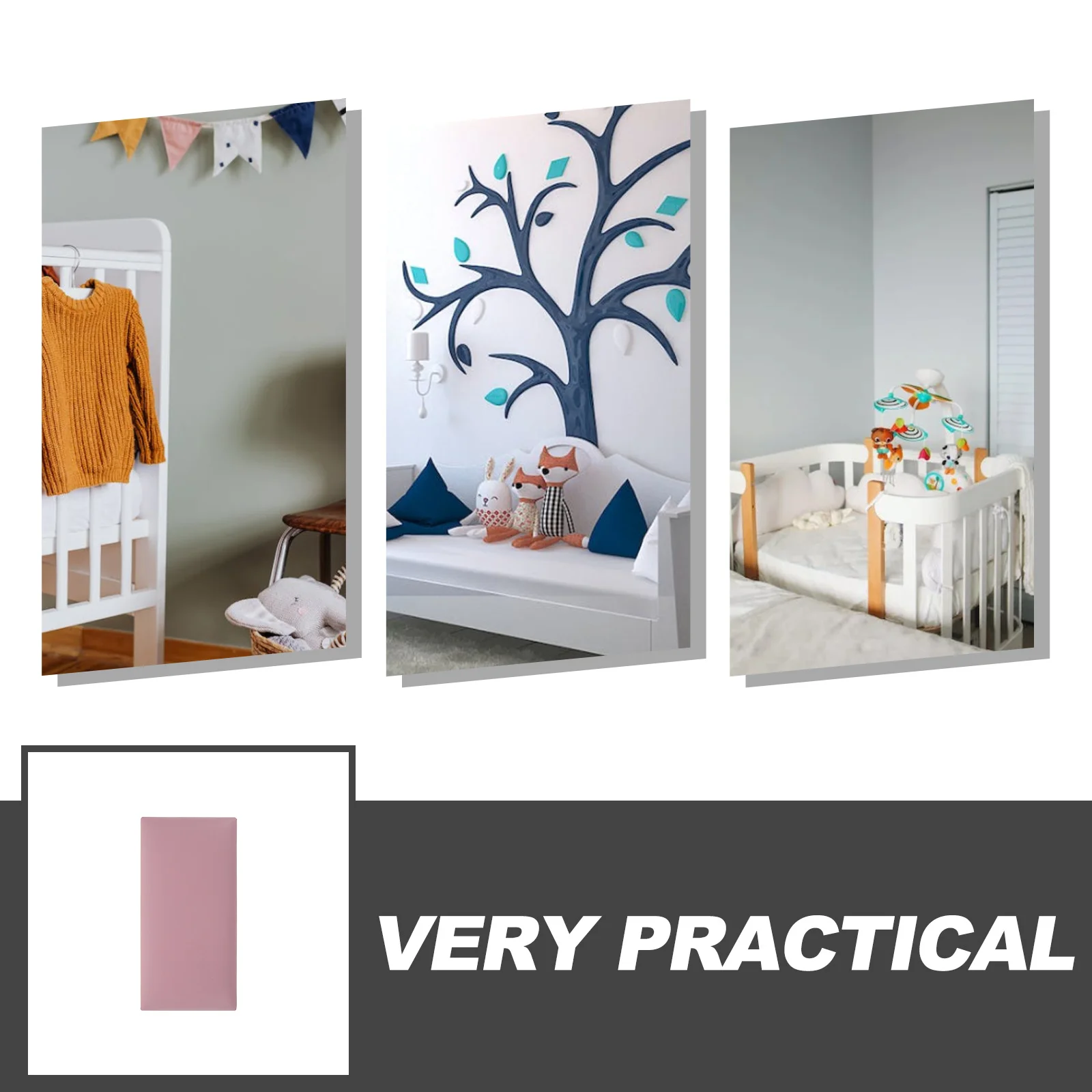 Tappetino da parete anticollisione Imbottitura morbida addensata per la camera dei bambini Sala giochi Decorazioni per la casa Cuscino protettivo da parete Cuscini da comodino