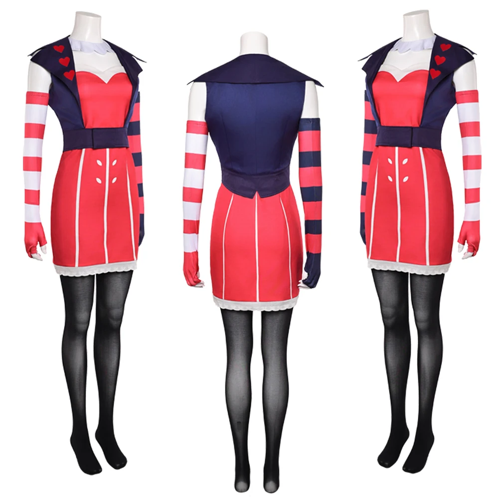 المخملية تأثيري التلفزيون الجحيم نزل 2 زي المرأة فانتازيا فستان الملابس تمويه لعب الأدوار حفلة الهالوين الإناث كرنفال الدعاوى