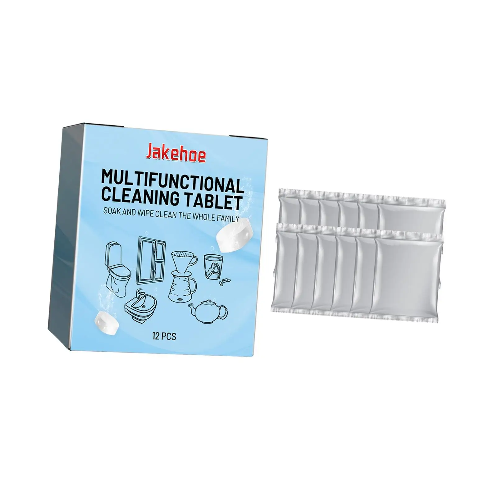 Água Garrafa Limpeza Tablet, Vidro Limpeza Tablet, 12pcs