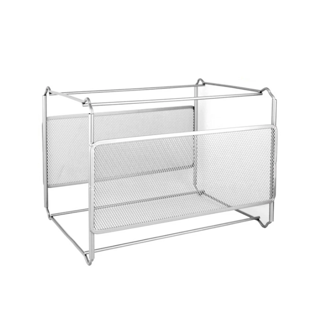 A4 Letter Size Hanging File Folder Box Mesh Metal File Organizer Box Desk Storage Holder Shelf Holder Storage For Office Home