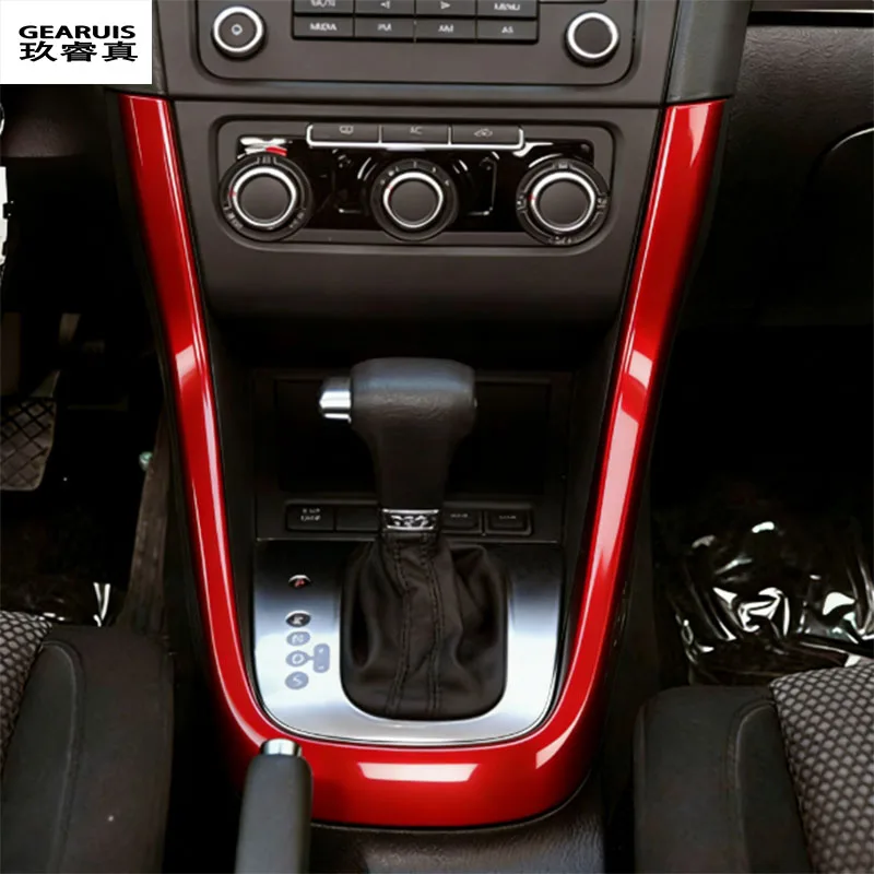 Car styling For VW Golf 6 MK6 GTI 2008-2013 switch button Gear Shift side Trim water cup panel Center Control CD Panel Air Cover