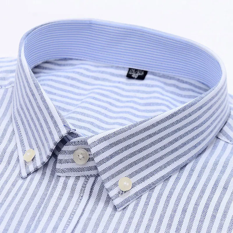 Summer slim 100% cotton Oxford short sleeve shirt for men 7XL large size Business casual slim fit social breathable wear free