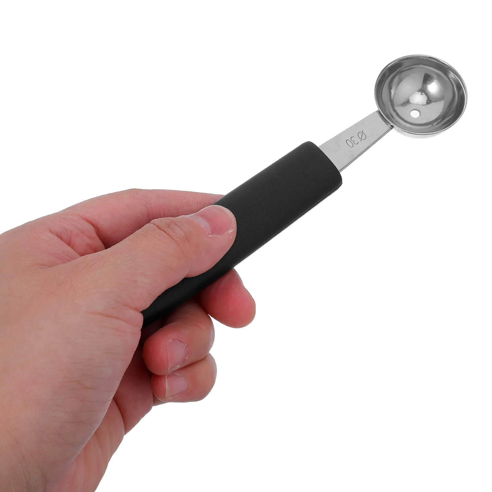 25mm/30mm Fruit Carving Tool Corer Cantaloupe Melon Baller Maker Cookie Scoop Dessert Black Garnish Cutter Preparation