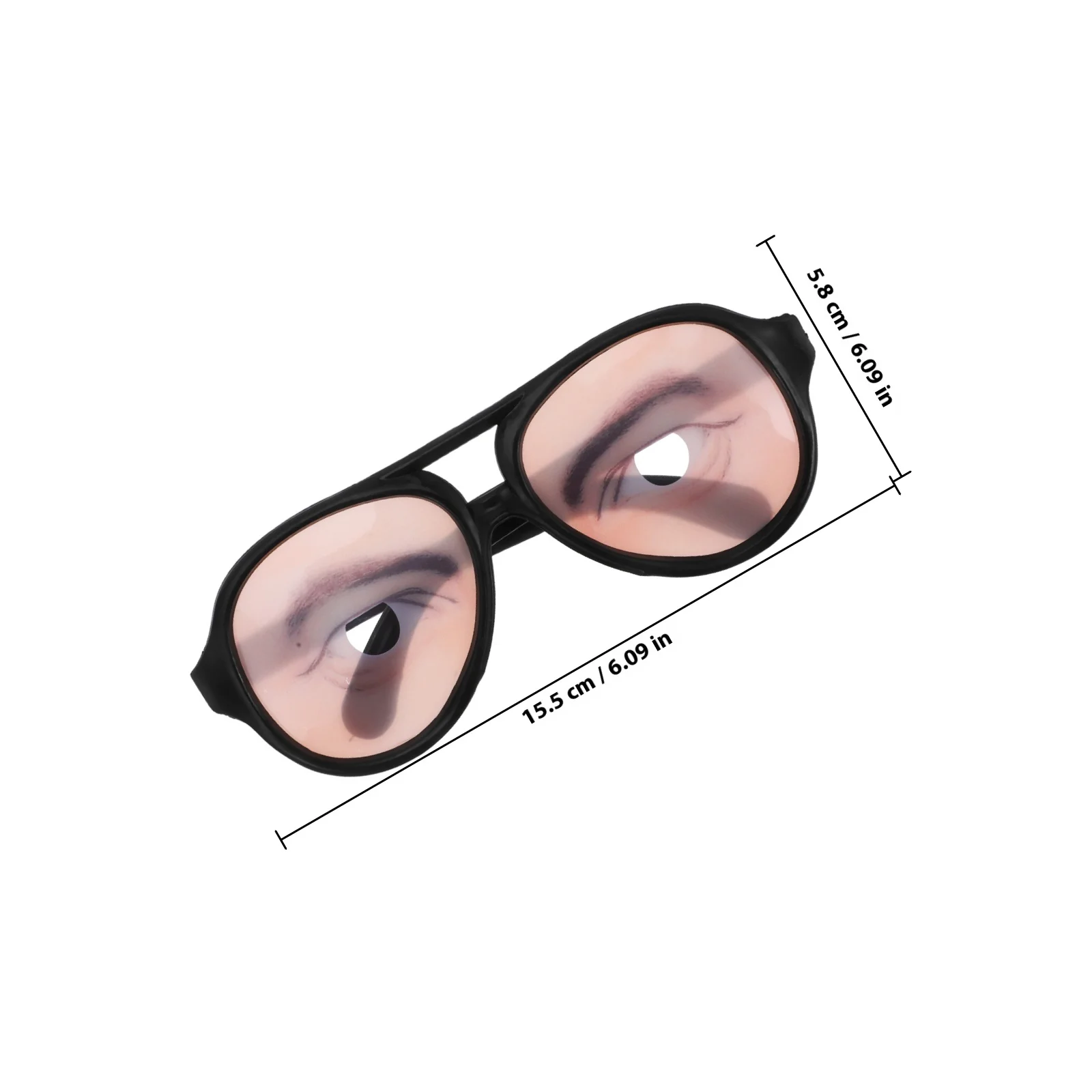 Prank Glasses Funny Eyeglasses for Halloween Trick Props Photo Booth Joke Accessory Novelty Eyes Wearable Gag Gift Idea