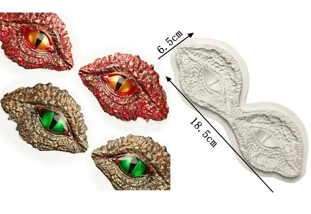 Dinosaurier-Silikonform für Kuchendekoration, Aroma-Werkzeuge, Neuartige Ei- und Schokoladenformen, Polymer Clay Handwerk, Gips, Handgemachte Epoxidharz-Formen zum Backen – Detail 7