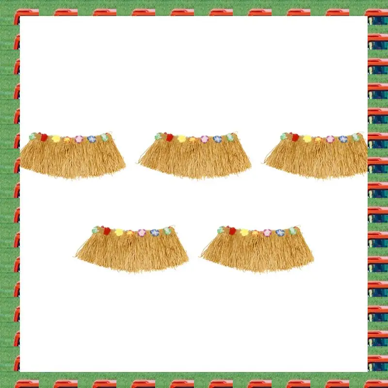 

ABMO 5X Настольная юбка Гавайский цветок Луау Трава Сад Свадебная вечеринка Пляжный декор Хаки