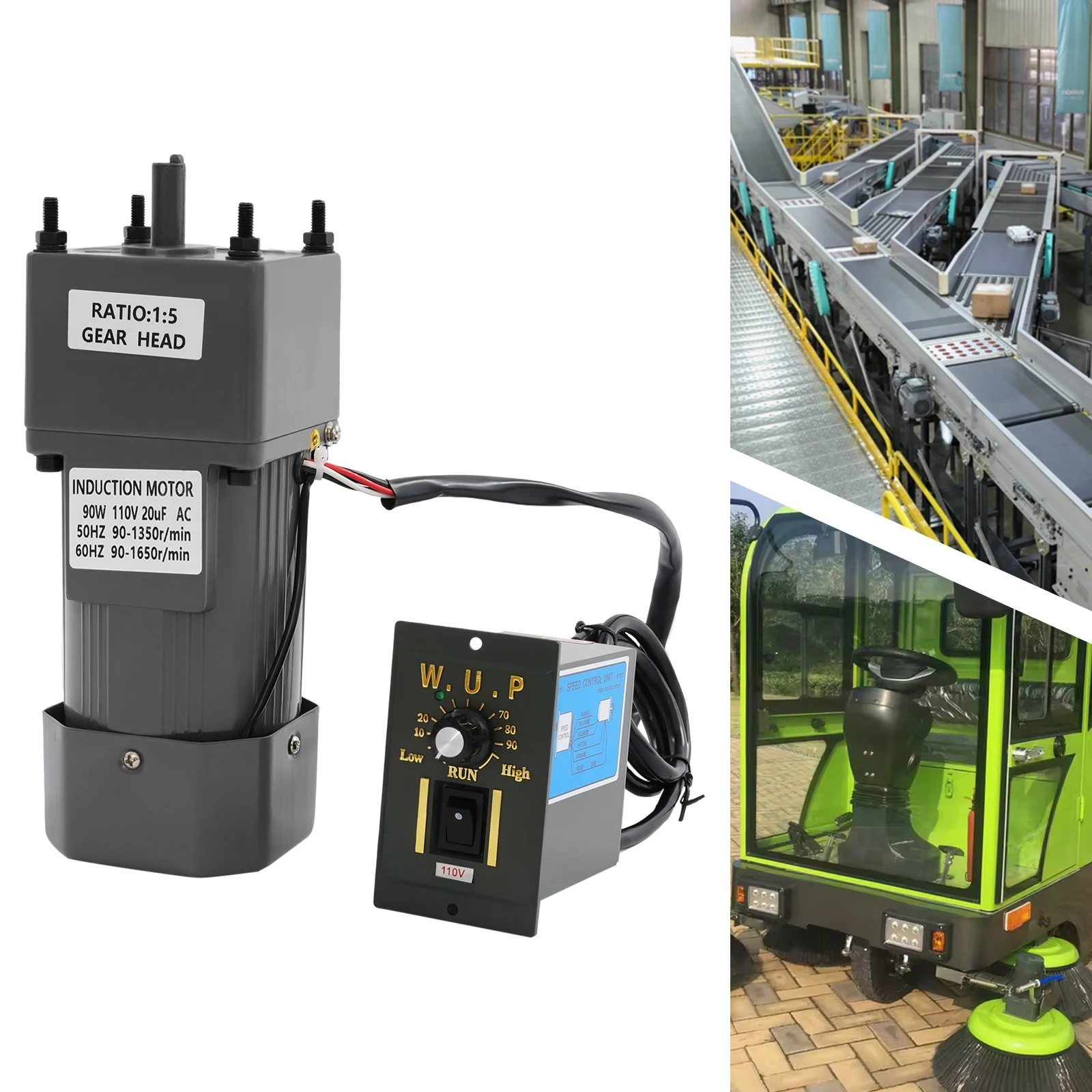 محرك مخفض التروس سهل التجميع وموفر للطاقة - سطح أملس للتنظيف بدون جهد، ومؤشر ضوئي وأسلاك ملونة #2