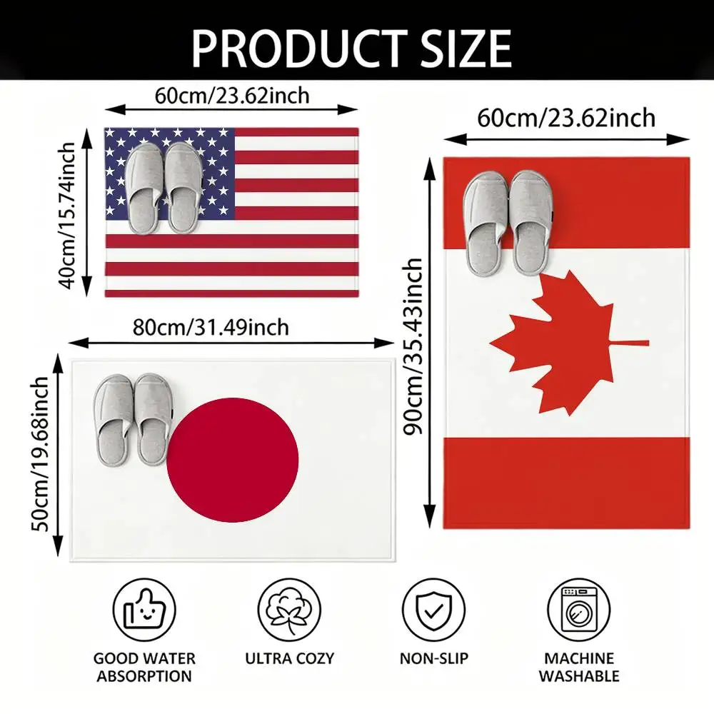Global World Countries Flags Art Bedroom Decor Carpet  for Living Room Thick Plush Study Floor Mat Home Fluffy Soft Rug