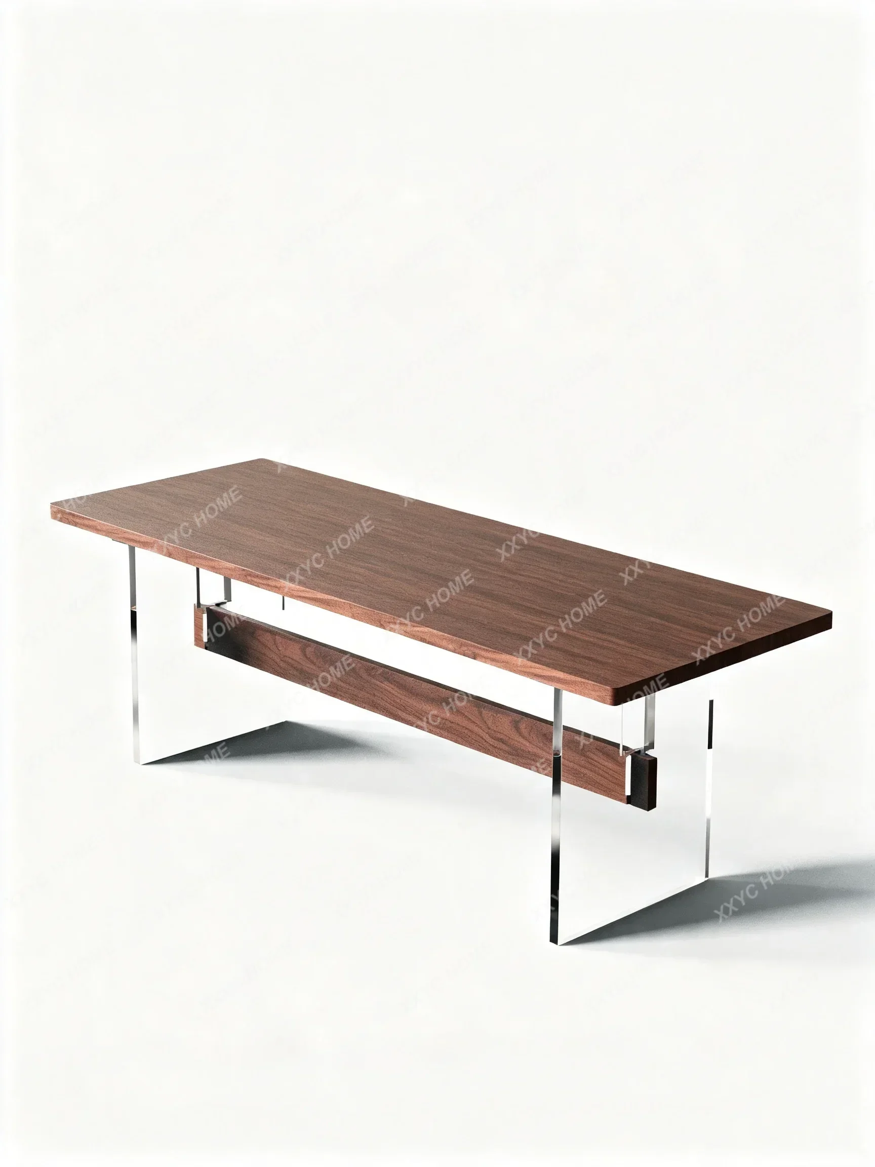 CXDZ  Solid wood dining table, Italian minimalist floating table, acrylic desk, modern minimalist tea room tea table