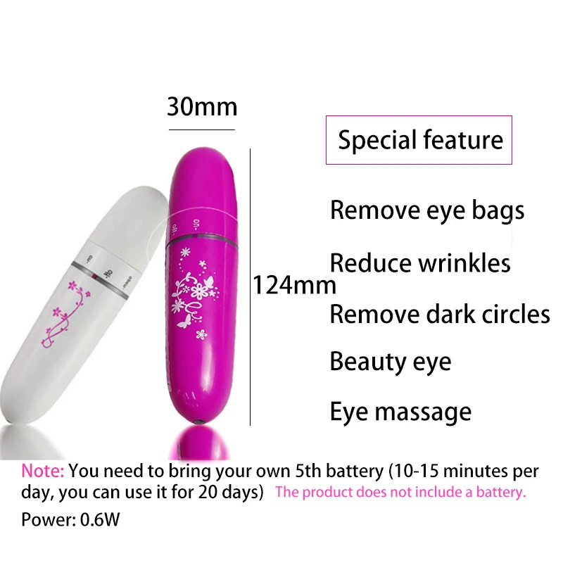 Mini masseur pour les yeux, vibrations, rides, poches foncées, élimination de la Fatigue oculaire, dispositif Anti-âge, stylo de soins oculaires