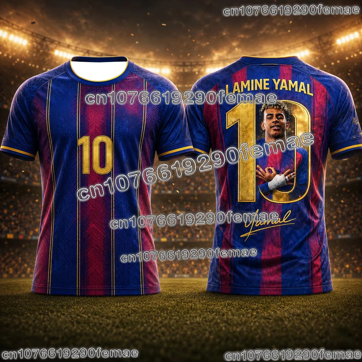 2026 Sommer Lamine Yamal Ankunft Sommer Fußball Fan Trikot 3D-gedrucktes, kühlendes, atmungsaktives Sportshirt für Outdoor-Freizeit – Detail 2