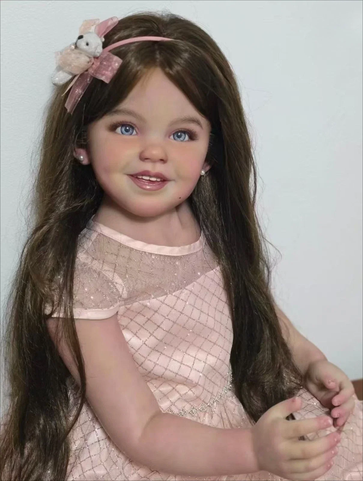 42inch Big Size Toddler Reborn Doll Huge Girl Delphi Finished Painted Kit Rooted Hair DIY Handmade Kids Toy Women Collect Gift