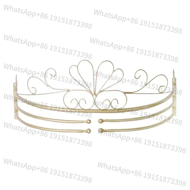 Bed Curtain Rack European Girl Children Bedside Decorative Crown Curtain Fabric Display Rack Mosquito Net Rack with Hook