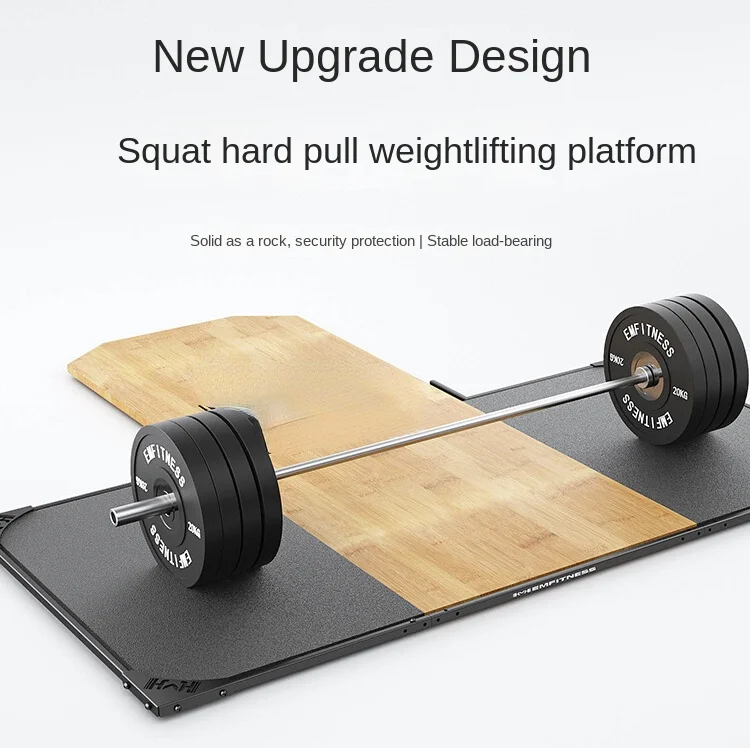 Weightlifting table 50MM thick wood board training squat deadlift table gym commercial