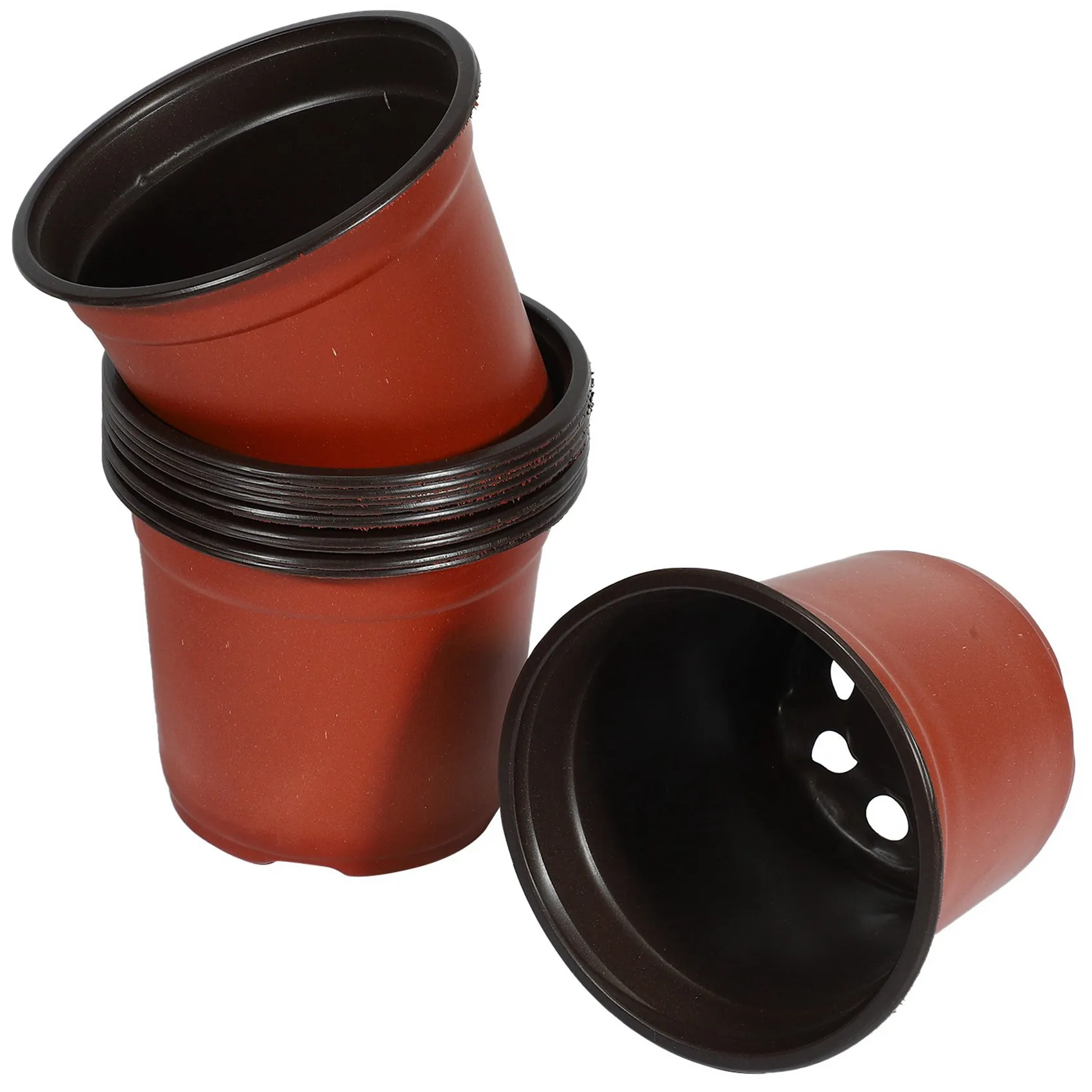 AS60-300Pcs 4.72 Inch Plastic Flower Seedlings Nursery Supplies Planter Pot/Pots Containers Seed Starting Pots Planting Pots
