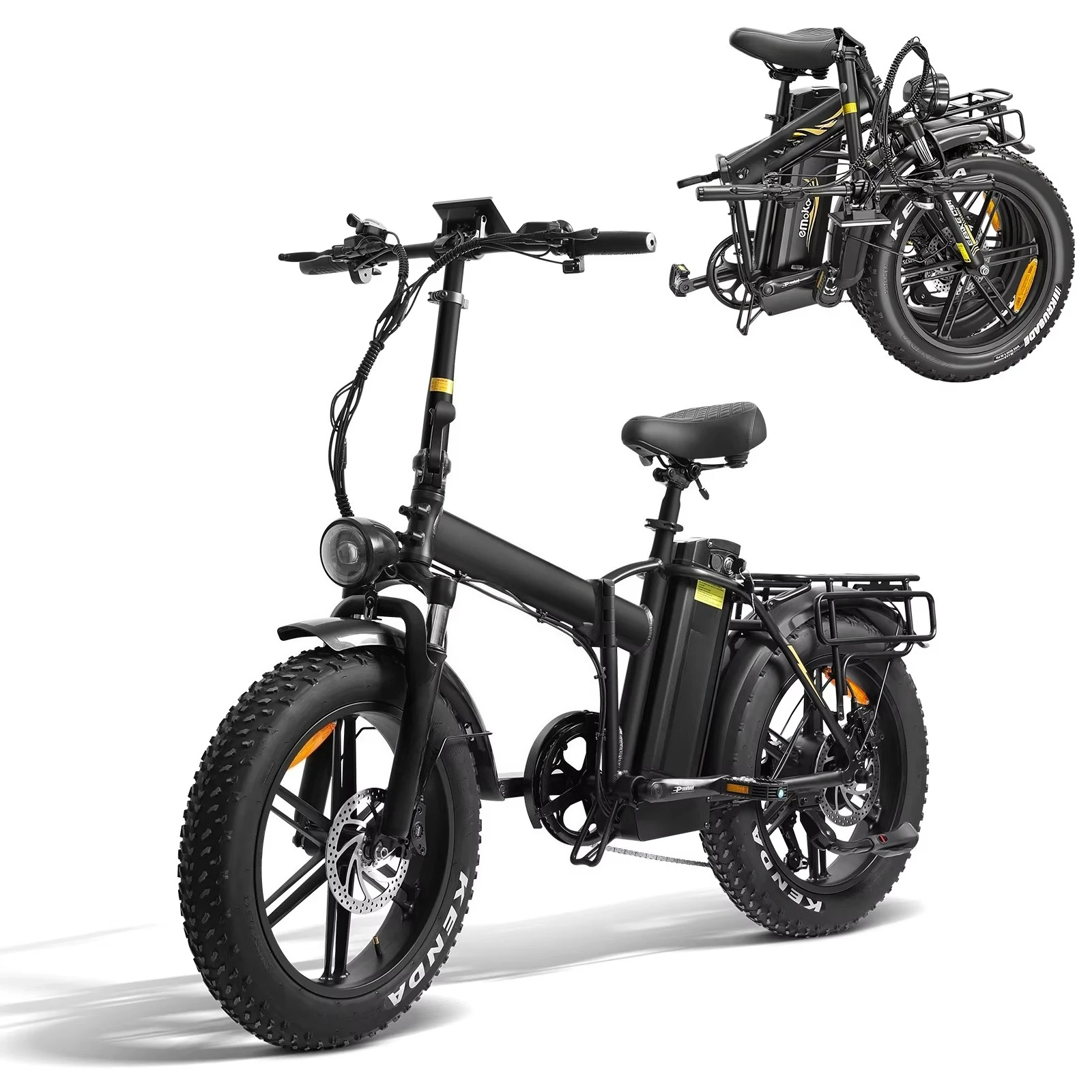 WWQ EMOKO C94 OEM 20-inch electric bicycle 250W 48V 35Ah fat tire city electric bicycle with PAS power system, long-distance ele