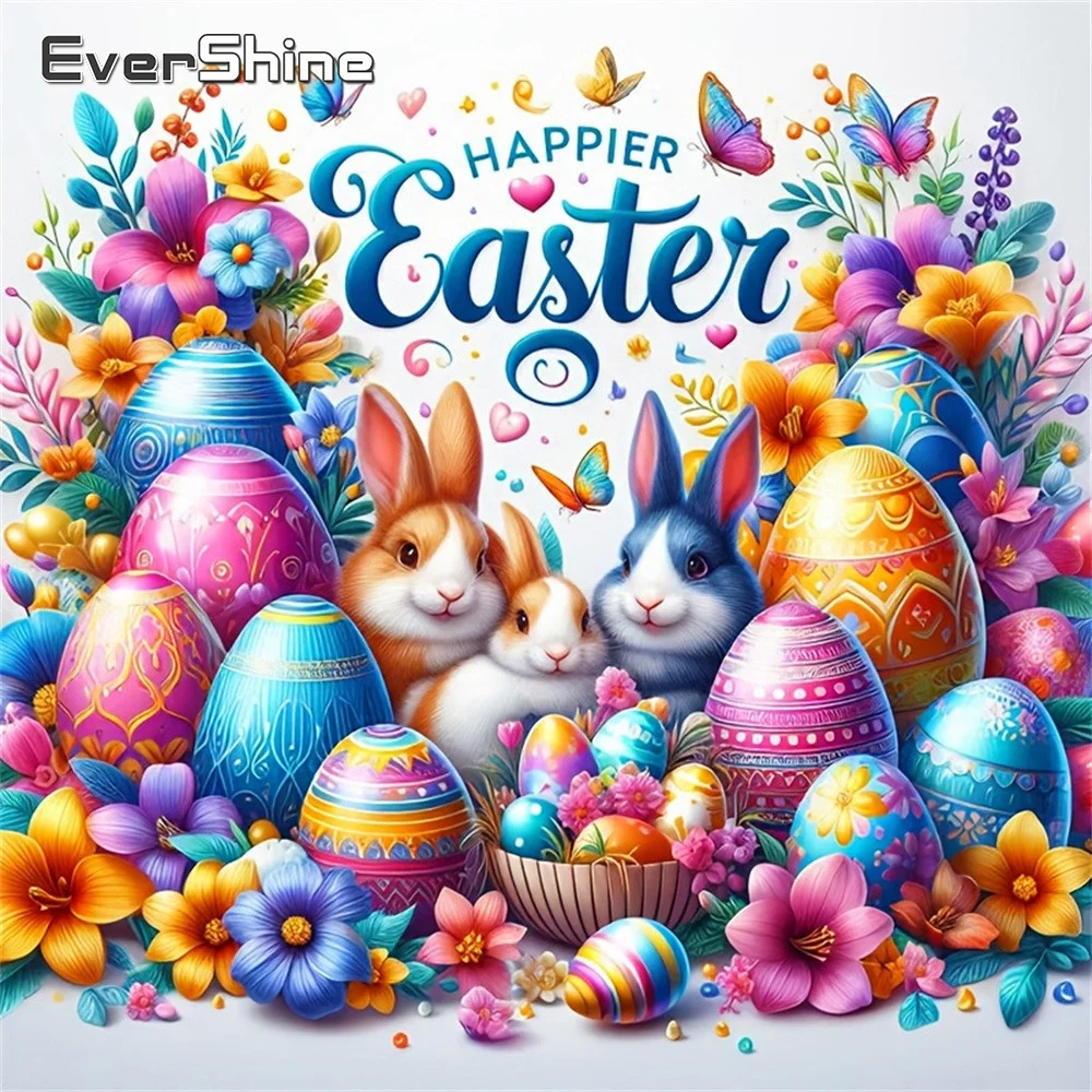 Evershine Easter Diamond Mosaic Rabbit Diamond Painting Eggs
