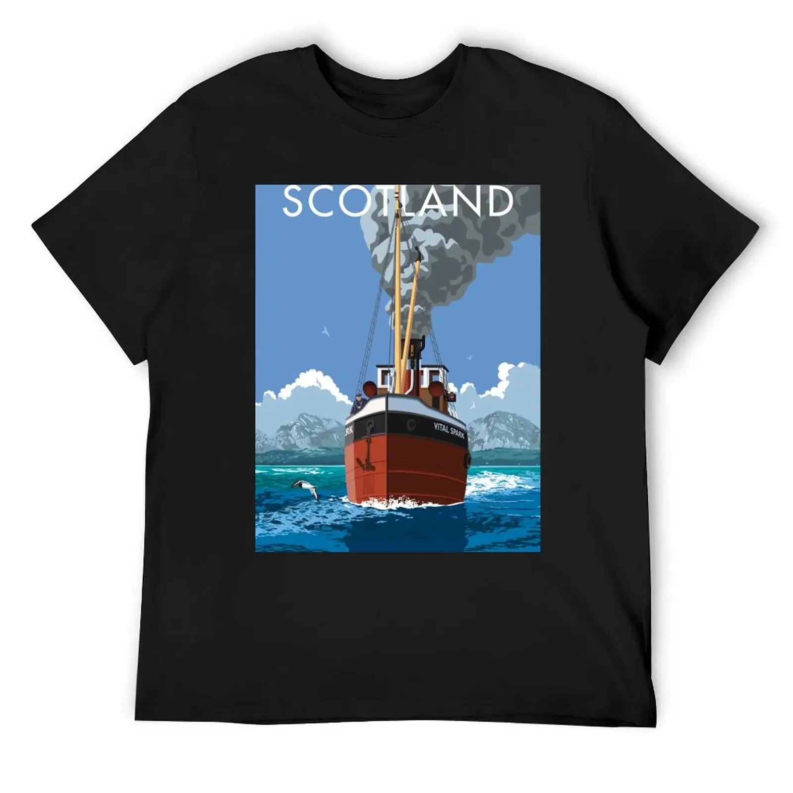 Scotland, Para Handy plies the Sound of Jura T-Shirt man clothes graphic tee shirt oversized Men's cotton t-shirt