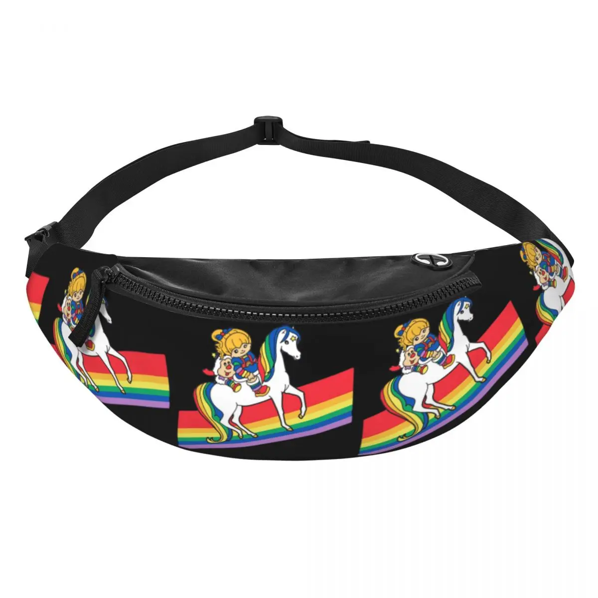 

Rainbow Brite And Friends Retro 80s Cartoon Design Fanny Pack Women Crossbody Adjustable Waist Bag Travel Running Phone Pouch