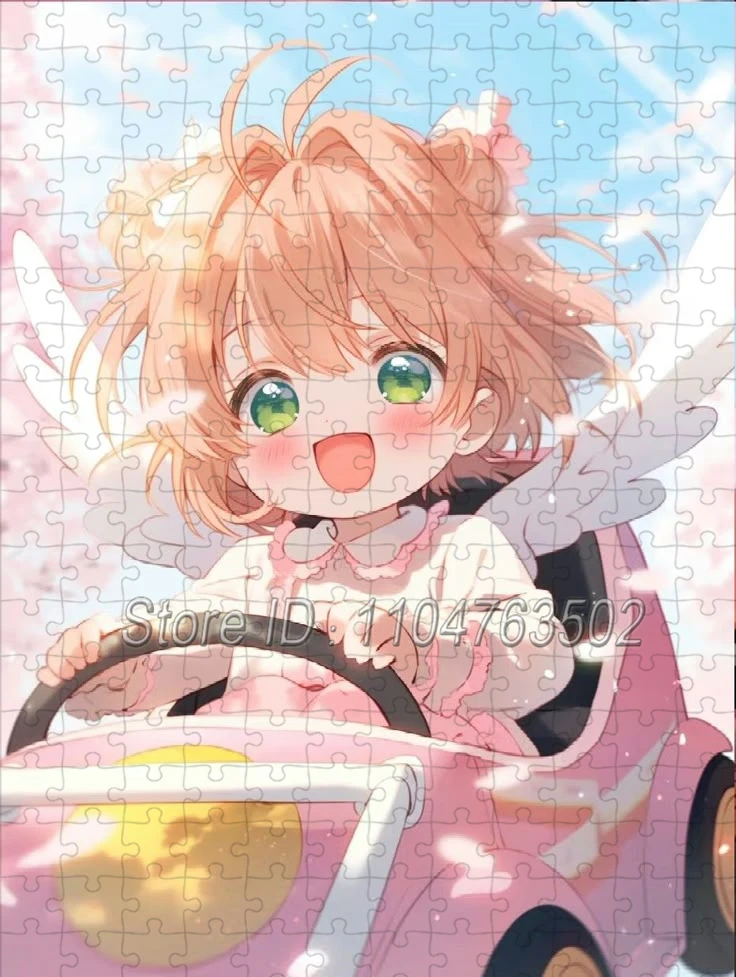 Cardcaptor sakura quebra-cabeça dos desenhos animados 108/200/300/500/1000 peças quebra-cabeças brinquedos artesanais das crianças artesanato decoração de casa