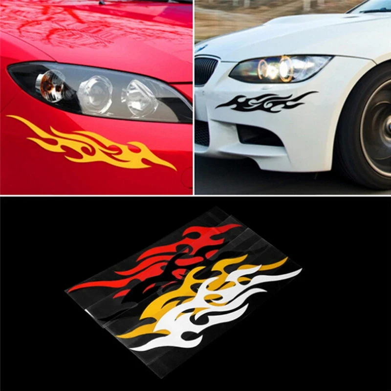 Reflective Modified Flame Car Stickers Auto Exterior Decals Moto Body Decor Vehicle Supplies Automotive Accessories