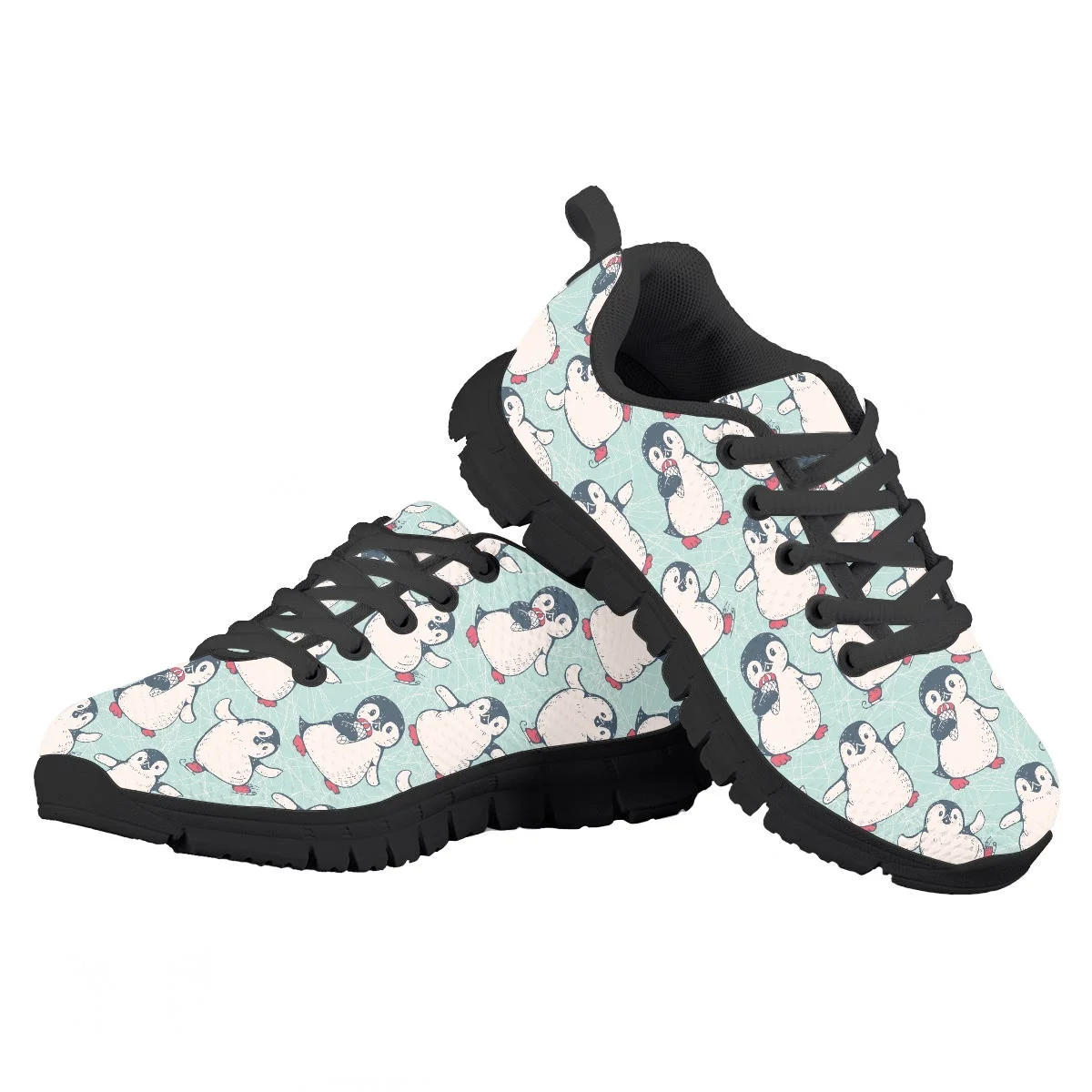 Kinderloopschoenen Kawaii Cartoon Pinguïnpatroon Voor Jongensmeisje Outdoor Reisschoenen Merk Ontwerp Ademende Sneakers