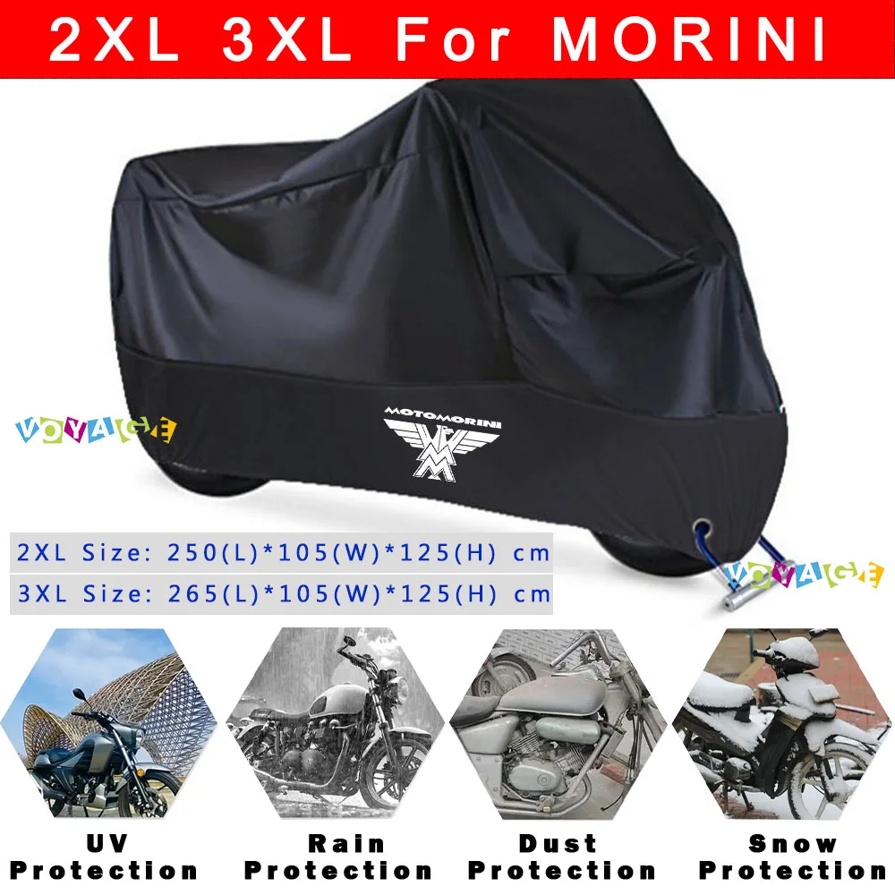 

For Moto Morini X-Cape 650 T/TS Seiemmezzo STR SCR Accessories Waterproof Outdoor Scooter UV Protector Dust Rain Cover